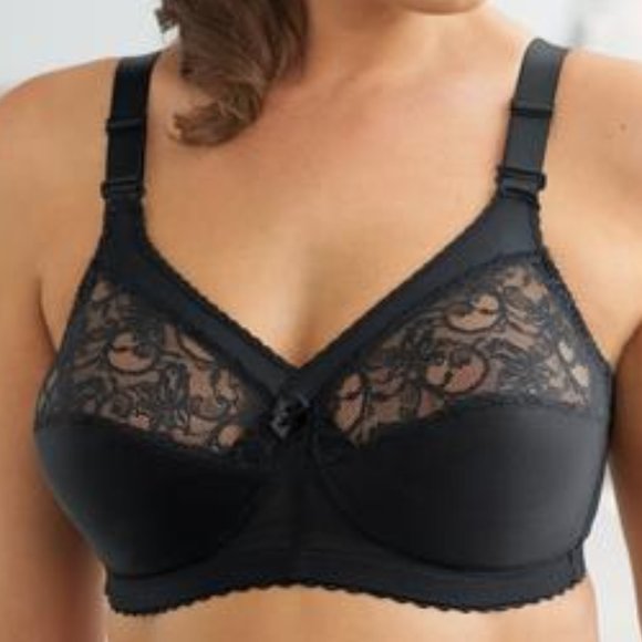 Set of 3! 42F Glamorise MAGIC LIFT Bra (CONVERTIBLE-STRAPS) Wireless Black NEW - Picture 2 of 14